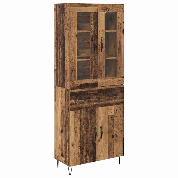 vidaXL Haut Armoire Bois Ancien 69 5 x 34 x 90 cm Bois d'ingénierie