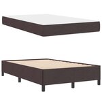 vidaXL Lit à ressorts Marron foncé 120 x 200 cm tissu