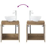 vidaXL Vanité de lavabo mural Chêne artisanal 49 5 x 41 x 64 5 cm