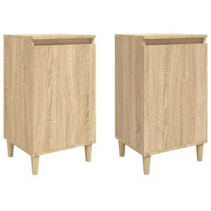 vidaXL Tables de chevet 2Pièces chêne sonoma 40x35x70cm bois d'ingénierie