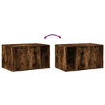 vidaXL Meuble de bac à litière pour chat chêne fumé bois d'ingénierie