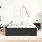 vidaXL Cadre de lit sans matelas noir 150x200 cm