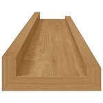 vidaXL Étagère Murale 2 Pièces Marron 60 x 9 x 3 cm Bois d'ingénierie