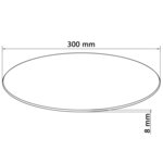 vidaXL Dessus de table rond Verre trempé 300 mm