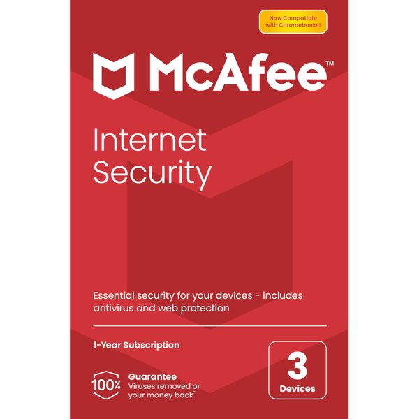 Mcafee internet security - licence 1 an - 3 appareils - a télécharger