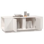 vidaXL Table basse Blanc 110x50x40 cm Bois massif de pin