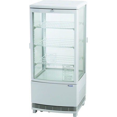 Vitrine blanche 4 faces vitrées 86 l - stalgast - r600a - acier inoxydable 429x425x980mm