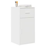 vidaXL Buffet avec tiroir Blanc 38 x 34 5 x 75 cm Bois d'ingénierie