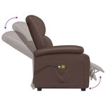 vidaXL Fauteuil de massage Marron Similicuir