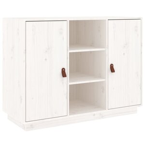 vidaXL Buffet Blanc 100x40x75 cm Bois massif de pin