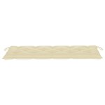 vidaXL Banc de jardin empilable et coussin 159 cm Bois de teck massif
