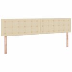 vidaXL Lit avec rangement et matelas avec matelas Crème 200 x 200 cm