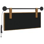vidaXL Tête de lit suspendue Marron Velours