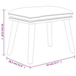 vidaXL Chaise de relaxation avec tabouret Noir Velours