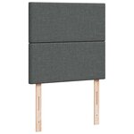 vidaXL Cadre de lit ottoman avec matelas gris foncé 90x190 cm tissu