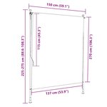 vidaXL Store roulant d'extérieur 150 x 270 cm Crème