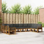 vidaXL Ensemble de canapés d'extérieur 10 Pièces Naturel et Anthracite