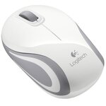 Logitech souris mini sans fil optique - m187 blanc