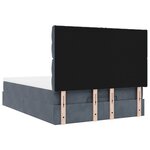 vidaXL Cadre de lit ottoman avec matelas gris foncé 140x200 cm velours