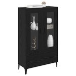 vidaXL Haut Armoire avec tiroir Chêne noir 70 x 31 x 115 cm