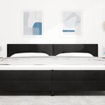 vidaXL Tête de lit LED avec bandes LED Noir 200 cm Velours