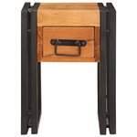 vidaXL Table d'appoint 30 x 30 x 40 cm Bois d'acacia massif et métal