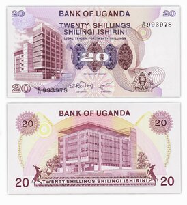 Billet de Collection 20 shillings 1979 Ouganda - Neuf - P12b