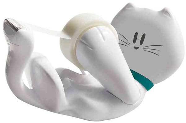 Dévidoir CHAT avec 1 ruban Magic 9 mm x 8 89 m Blanc SCOTCH