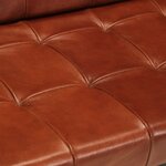 vidaXL Canapé à 3 places Marron Cuir de chèvre véritable