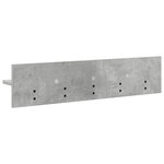 vidaXL Porte-manteau mural avec étagère Montage mural Gris béton 80 x 10.5 x 18 cm