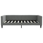 vidaXL Lit de jour gris foncé 100x190 cm tissu