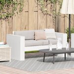 vidaXL Canapé de jardin 2 places 134x60x62 cm blanc en bois massif de pin