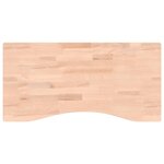 vidaXL Dessus de bureau 80x(36-40)x4 cm bois massif de hêtre