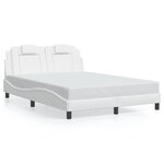 vidaXL Cadre de lit sans matelas blanc 140x190 cm similicuir