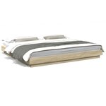 vidaXL Cadre de lit avec lumières LED sans matelas 200x200 cm