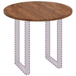 vidaXL Plateau de table Marron Clair Ø 90 x 2 5 cm