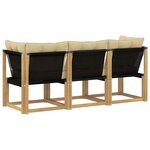 vidaXL Canapé d’extérieur milieu et coin avec coussin 3 Pièce Blanc