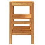 vidaXL Armoire de salle de bain avec 2 étagères 74x45x75cm bois massif