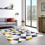 Tapis d'intérieur Triangle 80 x 150 cm - Jaune