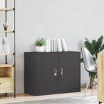 vidaXL Armoire de rangement Noir 90 x 40 x 70 cm Acier