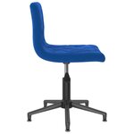 vidaXL Chaises pivotantes à manger lot de 2 bleu velours