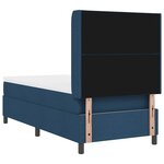 vidaXL Lit à ressorts avec matelas Bleu 100 x 200 cm tissu