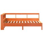 vidaXL Lit bibliothèque sans matelas cire marron 100x200 cm pin massif