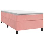 vidaXL Sommier à lattes de lit et matelas Rose 80x200 cm Velours