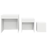 vidaXL Tables gigognes 3 Pièces Blanc Aggloméré