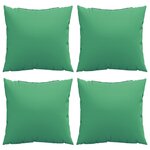 vidaXL Coussins de canapé lot de 4 vert 50x50 cm tissu