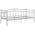 vidaXL Cadre de canapé-lit sans matelas gris métal 90x200 cm