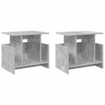vidaXL Meuble TV 2 Pièces Gris béton 50 x 35 x 45 cm Bois d'ingénierie