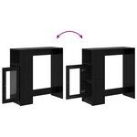 vidaXL Table de bar Chêne noir 101 x 40 x 103 5 cm Bois d'ingénierie