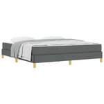 vidaXL Lit à ressorts avec matelas Gris foncé 180 x 200 cm tissu